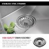 imageDELTA FAUCET Delta Lenta 32inch Undermount 16 Gauge Stainless Steel Double Bowl Kitchen Sink with Accessories 95303432D6SS Satin 32 Inch  Double Bowl24 Inch