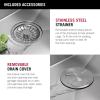 imageDELTA FAUCET Delta Lenta 32inch Undermount 16 Gauge Stainless Steel Double Bowl Kitchen Sink with Accessories 95303432D6SS Satin 32 Inch  Double Bowl25in