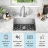 imageDELTA FAUCET Delta Lenta 32inch Undermount 16 Gauge Stainless Steel Double Bowl Kitchen Sink with Accessories 95303432D6SS Satin 32 Inch  Double Bowl24 Inch