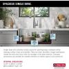 imageDELTA FAUCET Delta Lenta 32inch Undermount 16 Gauge Stainless Steel Double Bowl Kitchen Sink with Accessories 95303432D6SS Satin 32 Inch  Double Bowl26 Inch