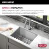 imageDELTA FAUCET Delta Lenta 32inch Undermount 16 Gauge Stainless Steel Double Bowl Kitchen Sink with Accessories 95303432D6SS Satin 32 Inch  Double Bowl24 Inch