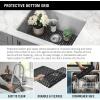 imageDELTA FAUCET Delta Lenta 32inch Undermount 16 Gauge Stainless Steel Double Bowl Kitchen Sink with Accessories 95303432D6SS Satin 32 Inch  Double Bowl24 Inch