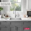 imageDELTA FAUCET Delta Lenta 32inch Undermount 16 Gauge Stainless Steel Double Bowl Kitchen Sink with Accessories 95303432D6SS Satin 32 Inch  Double Bowl24 Inch