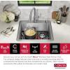 imageDELTA FAUCET Delta Lenta 32inch Undermount 16 Gauge Stainless Steel Double Bowl Kitchen Sink with Accessories 95303432D6SS Satin 32 Inch  Double Bowl25in