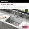 imageDELTA FAUCET Delta Lenta 32inch Undermount 16 Gauge Stainless Steel Double Bowl Kitchen Sink with Accessories 95303432D6SS Satin 32 Inch  Double Bowl23 inch