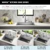 imageDELTA FAUCET Delta Lenta 32inch Undermount 16 Gauge Stainless Steel Double Bowl Kitchen Sink with Accessories 95303432D6SS Satin 32 Inch  Double Bowl25in