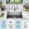 imageDELTA FAUCET Delta Lenta 32inch Undermount 16 Gauge Stainless Steel Double Bowl Kitchen Sink with Accessories 95303432D6SS Satin 32 Inch  Double Bowl26 Inch