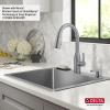 imageDELTA FAUCET Delta Lenta 32inch Undermount 16 Gauge Stainless Steel Double Bowl Kitchen Sink with Accessories 95303432D6SS Satin 32 Inch  Double Bowl25in