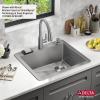 imageDELTA FAUCET Delta Lenta 32inch Undermount 16 Gauge Stainless Steel Double Bowl Kitchen Sink with Accessories 95303432D6SS Satin 32 Inch  Double Bowl25in