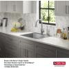 imageDELTA FAUCET Delta Lenta 32inch Undermount 16 Gauge Stainless Steel Double Bowl Kitchen Sink with Accessories 95303432D6SS Satin 32 Inch  Double Bowl25in