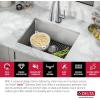 imageDELTA FAUCET Delta Lenta 32inch Undermount 16 Gauge Stainless Steel Double Bowl Kitchen Sink with Accessories 95303432D6SS Satin 32 Inch  Double Bowl23 inch