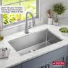 imageDELTA FAUCET Delta Lenta 32inch Undermount 16 Gauge Stainless Steel Double Bowl Kitchen Sink with Accessories 95303432D6SS Satin 32 Inch  Double Bowl32 Inch