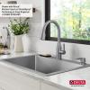 imageDELTA FAUCET Delta Lenta 32inch Undermount 16 Gauge Stainless Steel Double Bowl Kitchen Sink with Accessories 95303432D6SS Satin 32 Inch  Double Bowl30in