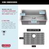 imageDELTA FAUCET Delta Lenta 32inch Undermount 16 Gauge Stainless Steel Double Bowl Kitchen Sink with Accessories 95303432D6SS Satin 32 Inch  Double Bowl30 Inch