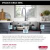 imageDELTA FAUCET Delta Lenta 32inch Undermount 16 Gauge Stainless Steel Double Bowl Kitchen Sink with Accessories 95303432D6SS Satin 32 Inch  Double Bowl32 Inch