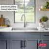 imageDELTA FAUCET Delta Lenta 32inch Undermount 16 Gauge Stainless Steel Double Bowl Kitchen Sink with Accessories 95303432D6SS Satin 32 Inch  Double Bowl32 Inch  Double Bowl