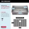 imageDELTA FAUCET Delta Lenta 32inch Undermount 16 Gauge Stainless Steel Double Bowl Kitchen Sink with Accessories 95303432D6SS Satin 32 Inch  Double Bowl32 Inch