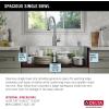 imageDELTA FAUCET Delta Lenta 32inch Undermount 16 Gauge Stainless Steel Double Bowl Kitchen Sink with Accessories 95303432D6SS Satin 32 Inch  Double Bowl33in