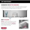 imageDELTA FAUCET Delta Lenta 32inch Undermount 16 Gauge Stainless Steel Double Bowl Kitchen Sink with Accessories 95303432D6SS Satin 32 Inch  Double Bowl32 Inch  Double Bowl
