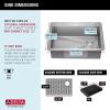 imageDELTA FAUCET Delta Lenta 32inch Undermount 16 Gauge Stainless Steel Double Bowl Kitchen Sink with Accessories 95303432D6SS Satin 32 Inch  Double Bowl30in