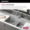 imageDELTA FAUCET Delta Lenta 32inch Undermount 16 Gauge Stainless Steel Double Bowl Kitchen Sink with Accessories 95303432D6SS Satin 32 Inch  Double Bowl32 Inch  Double Bowl