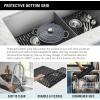 imageDELTA FAUCET Delta Lenta 32inch Undermount 16 Gauge Stainless Steel Double Bowl Kitchen Sink with Accessories 95303432D6SS Satin 32 Inch  Double Bowl32 Inch  Double Bowl