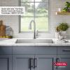 imageDELTA FAUCET Delta Lenta 32inch Undermount 16 Gauge Stainless Steel Double Bowl Kitchen Sink with Accessories 95303432D6SS Satin 32 Inch  Double Bowl30 Inch