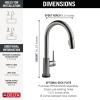 imageDelta 9159ARDST Standard Pull Arctic StainlessBlack Stainless