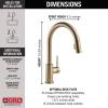 imageDelta 9159ARDST Standard Pull Arctic StainlessChampagne Bronze