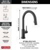 imageDelta 9159ARDST Standard Pull Arctic StainlessMatte Black
