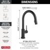 imageDelta 9159ARDST Standard Pull Arctic StainlessMatte Black