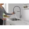 imageDelta Faucet Essa Pro Commercial Style Kitchen Faucet with Pull Down Sprayer Matte Black Spring Single Hole Kitchen Sink Faucet Matte Black 9613BLDSTArctic Stainless