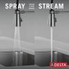 imageDelta Faucet Essa Pro Commercial Style Kitchen Faucet with Pull Down Sprayer Matte Black Spring Single Hole Kitchen Sink Faucet Matte Black 9613BLDSTArctic Stainless