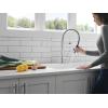 imageDelta Faucet Essa Pro Commercial Style Kitchen Faucet with Pull Down Sprayer Matte Black Spring Single Hole Kitchen Sink Faucet Matte Black 9613BLDSTChrome