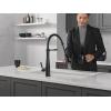 imageDelta Faucet Essa Pro Commercial Style Kitchen Faucet with Pull Down Sprayer Matte Black Spring Single Hole Kitchen Sink Faucet Matte Black 9613BLDSTMatte Black