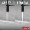 imageDelta Faucet Essa Pro Commercial Style Kitchen Faucet with Pull Down Sprayer Matte Black Spring Single Hole Kitchen Sink Faucet Matte Black 9613BLDSTVenetian Bronze