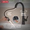 imageDelta Faucet Monrovia Touchless Kitchen Faucet with Touch Technology Brushed Nickel Kitchen Sink Faucet with Pull Down Sprayer Lumicoat Arctic Stainless 9191TLARPRDSTMatte Black