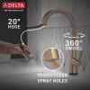 imageDelta Faucet Monrovia Touchless Kitchen Faucet with Touch Technology Brushed Nickel Kitchen Sink Faucet with Pull Down Sprayer Lumicoat Arctic Stainless 9191TLARPRDSTLumicoat Champagne Bronze