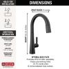 imageDelta Faucet Monrovia Touchless Kitchen Faucet with Touch Technology Brushed Nickel Kitchen Sink Faucet with Pull Down Sprayer Lumicoat Arctic Stainless 9191TLARPRDSTMatte Black