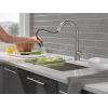 imageDelta Faucet Monrovia Touchless Kitchen Faucet with Touch Technology Brushed Nickel Kitchen Sink Faucet with Pull Down Sprayer Lumicoat Arctic Stainless 9191TLARPRDSTLumicoat Arctic Stainless