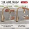 imageDelta Faucet Monrovia Touchless Kitchen Faucet with Touch Technology Brushed Nickel Kitchen Sink Faucet with Pull Down Sprayer Lumicoat Arctic Stainless 9191TLARPRDSTLumicoat Champagne Bronze