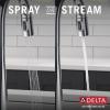 imageDelta Faucet Monrovia Touchless Kitchen Faucet with Touch Technology Brushed Nickel Kitchen Sink Faucet with Pull Down Sprayer Lumicoat Arctic Stainless 9191TLARPRDSTLumicoat Chrome