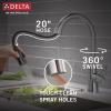 imageDelta Faucet Monrovia Touchless Kitchen Faucet with Touch Technology Brushed Nickel Kitchen Sink Faucet with Pull Down Sprayer Lumicoat Arctic Stainless 9191TLARPRDSTLumicoat Arctic Stainless