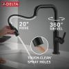 imageDelta Faucet Nicoli USpout Kitchen Faucet with Pull Down Sprayer Champagne Gold Kitchen Sink Faucet Modern Kitchen Faucet Single Hole Kitchen Faucet Champagne Bronze 19868LFCZMatte Black