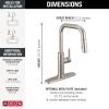 imageDelta Faucet Nicoli USpout Kitchen Faucet with Pull Down Sprayer Champagne Gold Kitchen Sink Faucet Modern Kitchen Faucet Single Hole Kitchen Faucet Champagne Bronze 19868LFCZStainless
