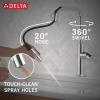 imageDelta Faucet Nicoli USpout Kitchen Faucet with Pull Down Sprayer Champagne Gold Kitchen Sink Faucet Modern Kitchen Faucet Single Hole Kitchen Faucet Champagne Bronze 19868LFCZChrome