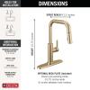 imageDelta Faucet Nicoli USpout Kitchen Faucet with Pull Down Sprayer Champagne Gold Kitchen Sink Faucet Modern Kitchen Faucet Single Hole Kitchen Faucet Champagne Bronze 19868LFCZChampagne Bronze