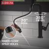 imageDelta Faucet Nicoli USpout Kitchen Faucet with Pull Down Sprayer Champagne Gold Kitchen Sink Faucet Modern Kitchen Faucet Single Hole Kitchen Faucet Champagne Bronze 19868LFCZMatte Black  Champagne Bronze