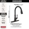imageDelta Faucet Westville Brushed Nickel Kitchen Faucet Kitchen Faucets with Pull Down Sprayer Kitchen Sink Faucet Faucet for Kitchen Sink Magnetic Docking Spray Head Arctic Stainless 9110ARDSTMatte Black