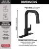 imageDelta Junction Brushed Nickel Kitchen Faucet with Pull Down Sprayer Modern Single Hole Kitchen Sink Faucet Single Handle Spotshield Stainless 19825LFSPMatte Black